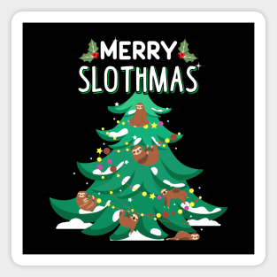 Merry Slothmas Ugly Christmas Sweatshirt Magnet